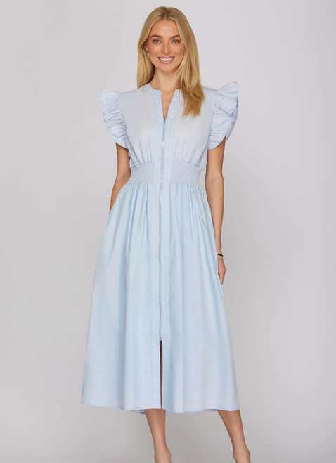 "Christine" Midi Dress (Powder Blue)