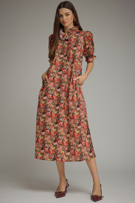 "Abigail" Floral Midi (Brick)