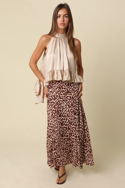 "Leigh" Maxi Skirt (Cheetah)