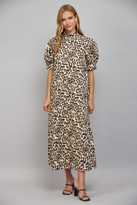 "Danielle" Midi Dress (Leopard)
