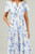 "Betsy" Floral Maxi Dress (White/Blue)