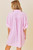 "Vivi" Oversized Striped Shirt Dress (Pink)