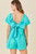 "Jackie" Bow Romper (Turquoise)