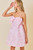 "Mollie" Jacquard Bow Dress (Pink)