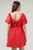 "Leo" Poplin Mini Dress (Red)