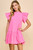 "Darling" Flutter Sleeve Dress (Pink)