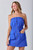 "Layne" Tube Zipper Dress (Blue)