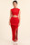 "Mady" Bodycon Midi Dress (Red)