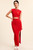 "Mady" Bodycon Midi Dress (Red)