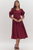 "Donna" Midi Dress (Maroon)