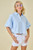 "Caroline" Striped Top (Baby Blue)