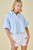 "Caroline" Striped Top (Baby Blue)