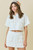 "Eloise" Denim Wrap Skort (White)