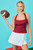"Cindy" Poplin Halter Top (Maroon)