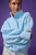 "Hayden" High Neck Comfy Pullover (Sky Blue)
