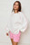 "Amelia" Comfy Pullover (White/Pink)