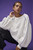 "Amelia" Comfy Pullover (White/Blue)