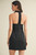 "Marina" Choker Tie Mini Dress (Black)