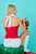 "Cindy" Poplin Halter Top (Red)