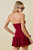 "Charlotte" Mini Dress (Maroon)