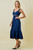 "Sailor" Cut Out Midi Dress (Navy)