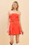 "Tyler" Belted Dress (Bright Red)
