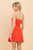 "Tyler" Belted Dress (Bright Red)