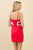 "Robbie" Cut Out Mesh Dress (Red) **FINAL SALE**
