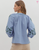 "Jill" Embroidered Top (Slate Blue)