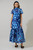 "Abbie" Organza Maxi Dress (Blue Floral)