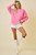 "Candy" Oversized Top (Pink/Pink)