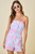 "Polly" Jacquard Romper (Pink/Blue)
