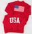 "USA" Reversible Mockneck Pullover (Red)