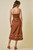 "Helen" Midi Dress (Brown/Tan)