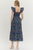 "Mabel" Floral Midi Dress (Navy)