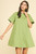"Hallie" Mini Tunic Dress (Matcha Green)