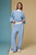 "Addison" Mockneck Set (Blue Stripe)