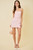 "Mina" Strapless Smocked Dress (Light Pink)