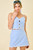 "Jenna" Linen Scalloped Set (Baby Blue)