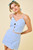 "Jenna" Linen Scalloped Set (Baby Blue)