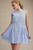 "Rachel" Mini Dress (Blue Stripes)