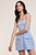 "Demi" Square Neck Dress (Light Blue)
