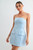 "Kendra" Jacquared Mini Dress (Light Blue)