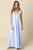"Mara" Striped Maxi Dress (Light Blue)