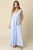 "Mara" Striped Maxi Dress (Light Blue)
