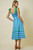 "Madyson" Striped Midi Dress (Blue/Green)