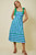 "Madyson" Striped Midi Dress (Blue/Green)
