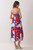 "Davis" Abstract Midi Dress (Red/Blue)