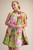 "Hazel" Floral Print Mini Dress (Lime)
