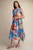 "Amy" Floral Midi Dress (Blue)